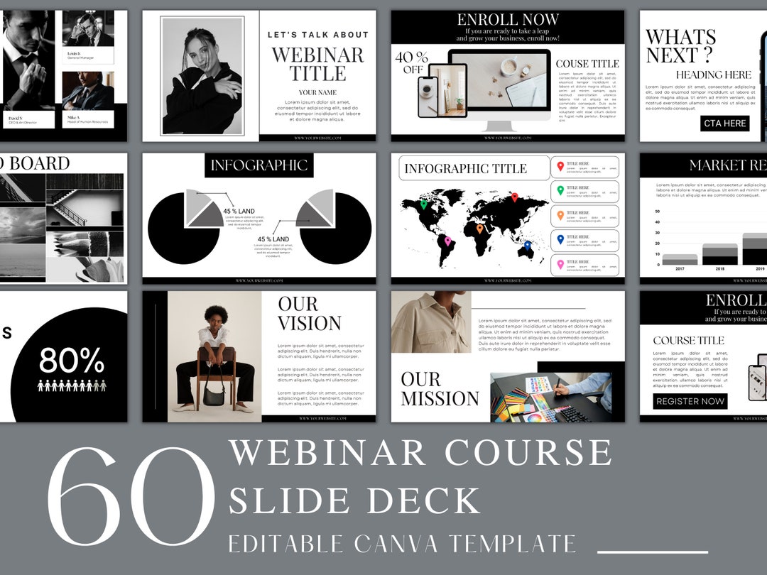 inar Slide Deck Canva Template, Pitch Deck Template, Marketing Pitch Deck, Masterclass