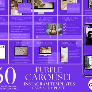 50 Instagram Carousel Template Canva for Business Coaches & Coaching ...