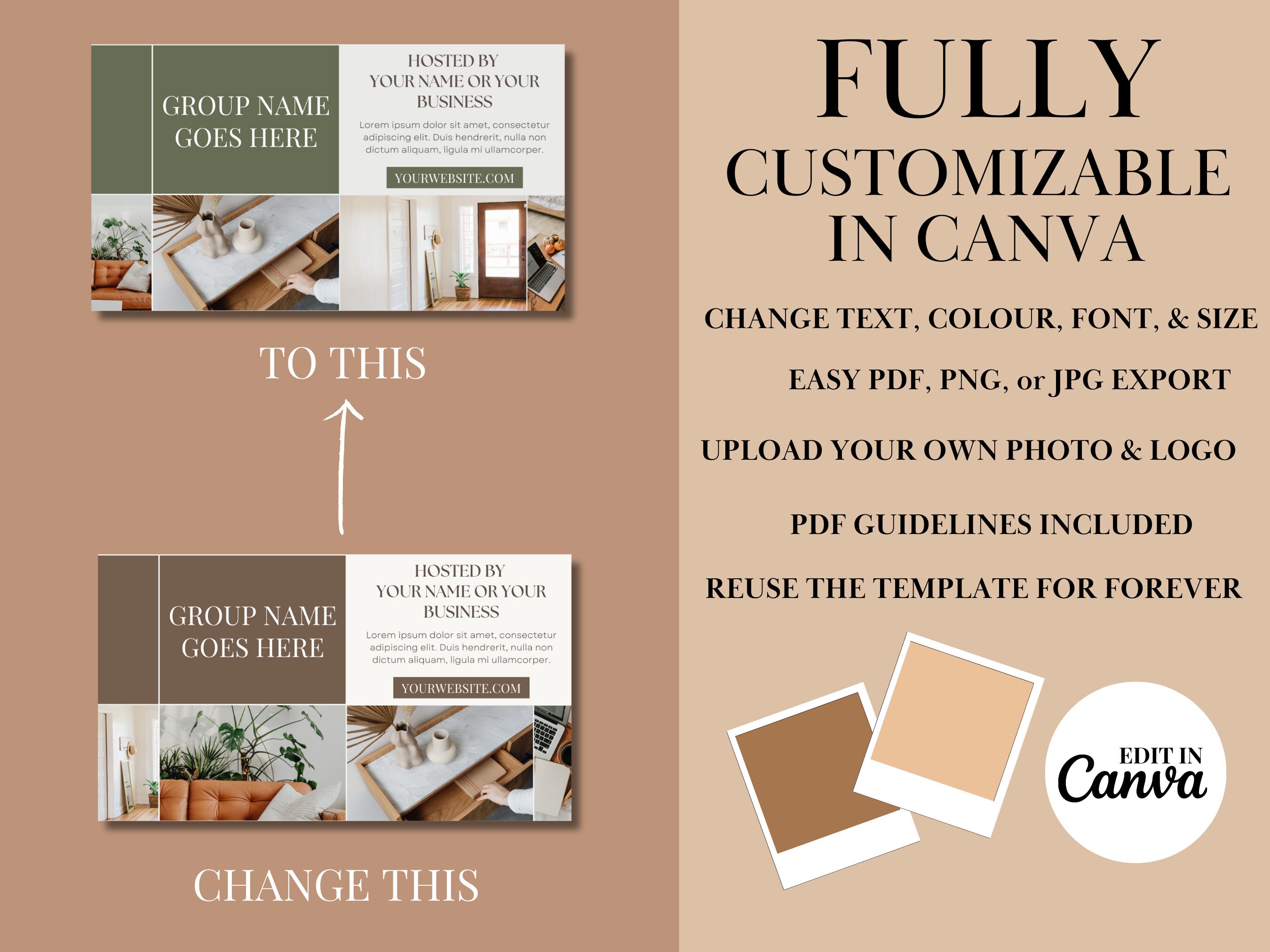 50 Brown Facebook Group Engagement Post Template for Course Creators ...