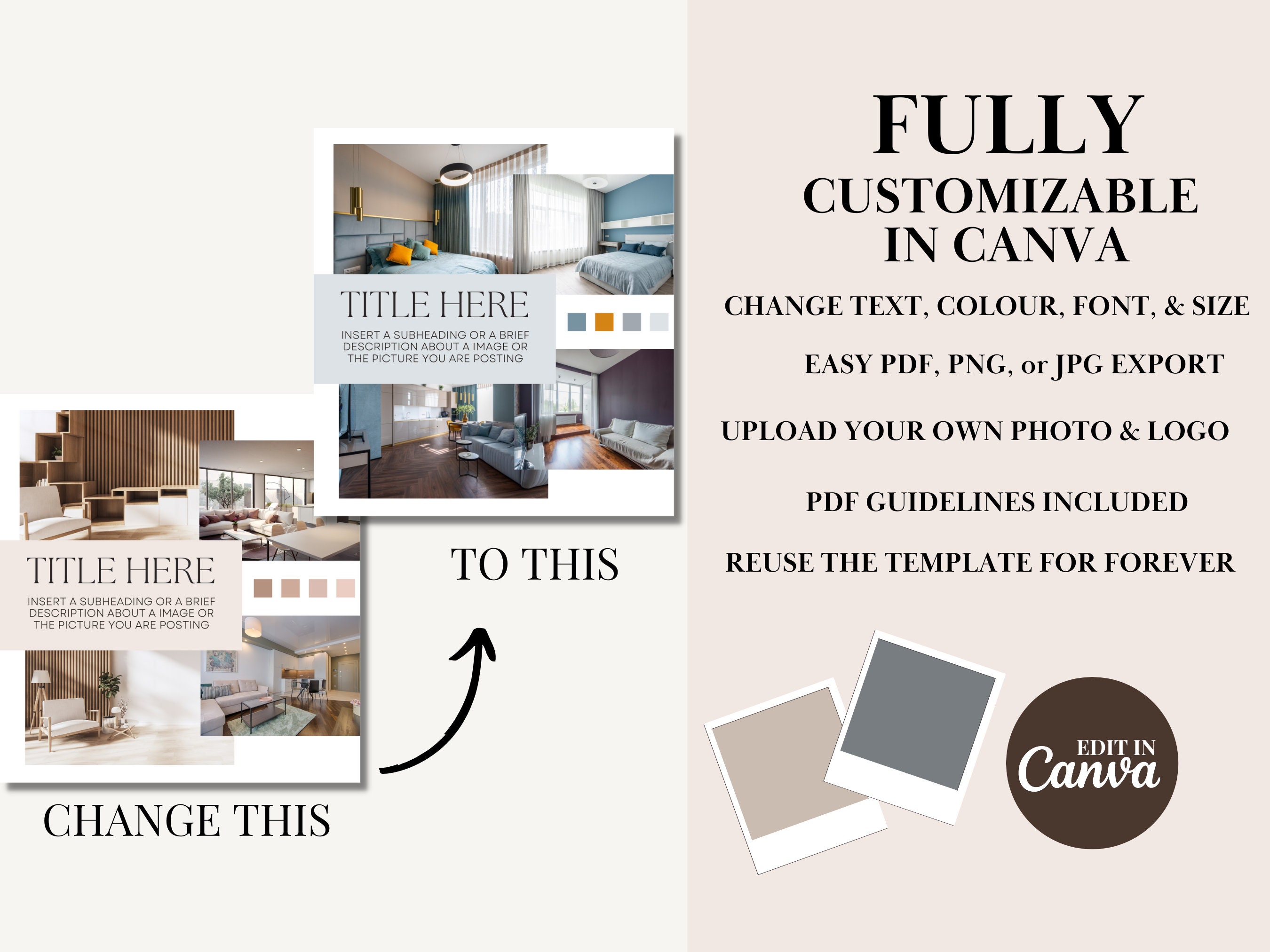 140 Interior Design Instagram Template for Instagram Post & Stories ...