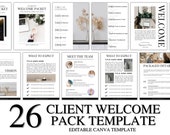 Client Welcome Packet Template | Client Onboarding Template | New Client Service Guide | Editable Welcome Pack  | Canva Template