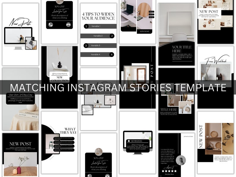 100 Black & White Instagram Post Templates | Canva Template for ...