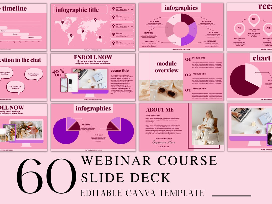 inar Slide Deck Canva Template, Pitch Deck Template, Marketing Pitch Deck, Masterclass