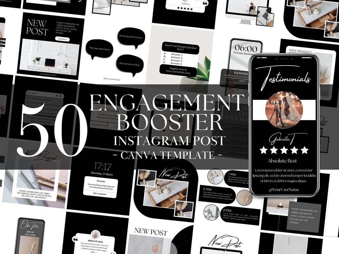 50 Black & White Instagram Post Templates | Canva Template for ...