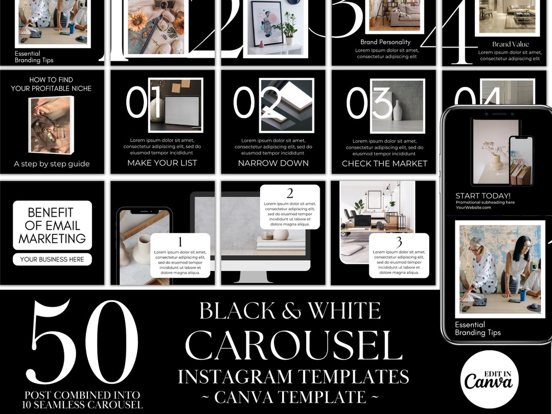 50 Instagram Carousel Template Canva for Business Coaches & Coaching ...
