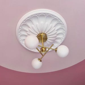 Art Deco Floral Plaster Ceiling Rose 500mm dia. MPR019