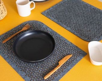 Rectangular Table Placemats,  Felt placemat, Table decorations,  12,99'' x 17,32''  (33 x 44 cm)