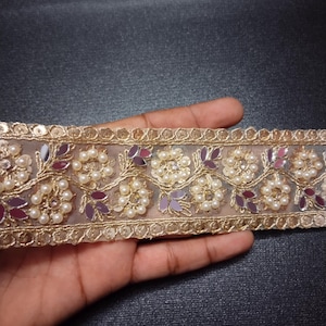Excellent Gold Scalloped Cutwork Mirror Trim, Borde Espejo, Indian Lace Trim, Border for Waist Belt, Chokers, DIY Sewing, Decoration
