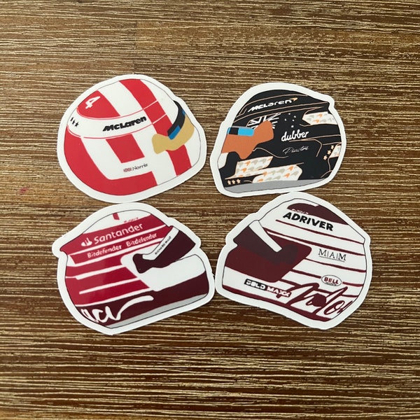 2023 Monaco Special Helmet Stickers | Charles Leclerc | Arthur Leclerc | Lando Norris | Oscar Piastri