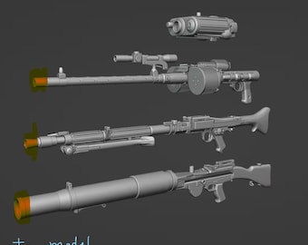 1:12 Storm Trooper Blaster Pack 2 Series 3D printed