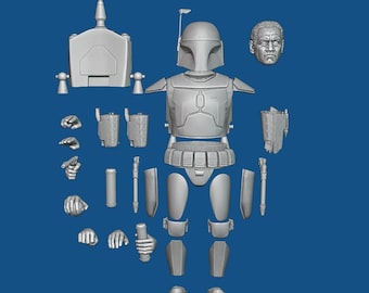 1:12/18/6 Jango Fett L'Attaque des clones Jeu de chasseurs de primes Star Wars The Black Series Kit figurines imprimées en 3D non peintes Collection vintage