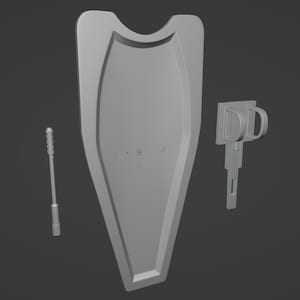 1:12/18/6 Riot Shield and Baton Clone Trooper Black Series Accessories 3D printed