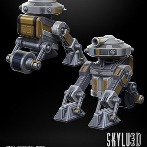 1:18/12/6 T7-01 Astromech Droid Unpainted 3D printed Star Wars Black Series