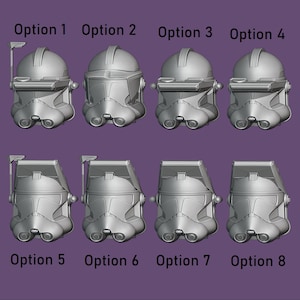 1:12/18/6 Phase 2 Clone Trooper Revenge of the Sith Helmet Second Variety Pack 2 nonpainted Black Series 3D printed The Vintage Collection
