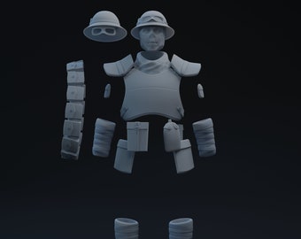 Kit Fallout RCN à l'échelle 1:12/18/6 et kit de figurines imprimées en 3D Ghoul Head