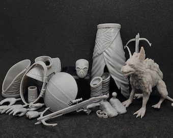 1:12/18 Bounty Hunter Embo and Marrok Unpainted Headsculpt and Figure kit Star Wars Black Series