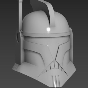 1:12/18/6 Tartakovsky 2003 Captain Fordo / Phase 1 Clone Trooper helmet 3D printed Unpainted Star Wars Black Series