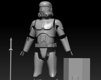 1:12/18/6 Skala Ralph McQuarrie Concept Storm Trooper rustning Star Wars Black Series Figurbyggsats
