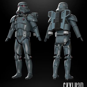 1:12/18/6 Dark Trooper Phase Zero figure kit Battlefront II Star Wars Black Series