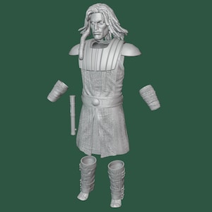 1:12/18/6 Quinlan Vos Clone Wars Unpainted Figure kit Star Wars Black Series