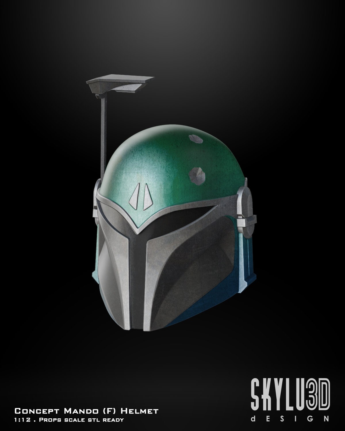 マンダロリアン　ヘルメットStarWars Mandalorian Helmet 1:12/18/6 スケール コンセプト マンダロリアン ヘルメット スター
