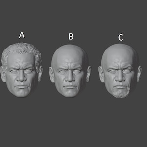 1:12 Clone Trooper Head sculpt Pack 2 nonpainted Black Series 3D printed