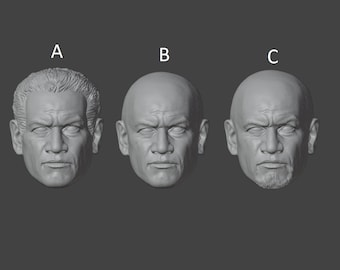 1:12 Clone Trooper Head sculpt Pack 2 nonpainted Black Series 3D printed