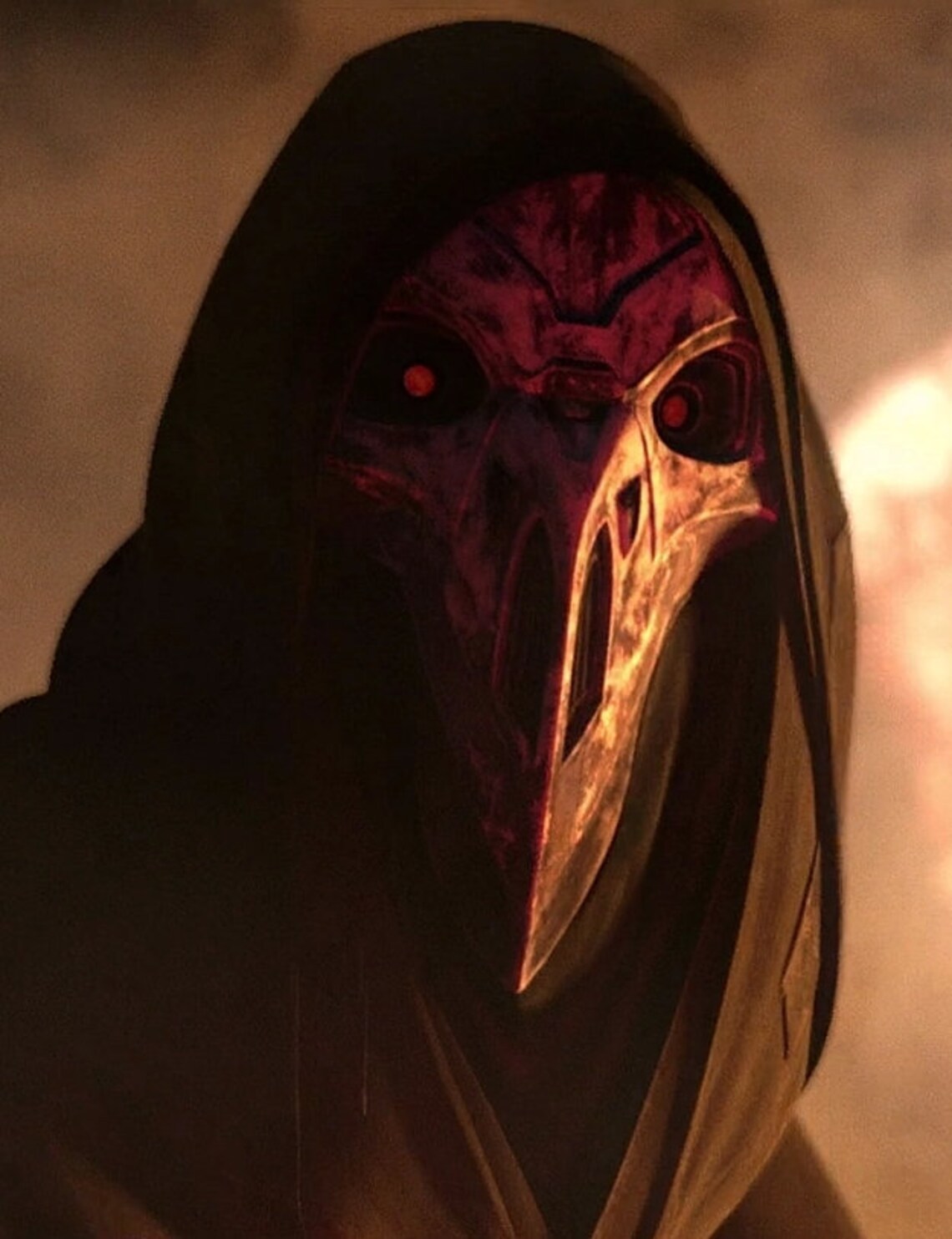 Inquistor Mask 1:12/18/6 Scale Tales of the Jedi X'th Inquisitor Star Wars Black ...
