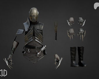 1:12/18/6 Scale Sith Stalker Armor Set Starkiller Unpainted 3D printed The Force Unleashed figure Kit Star Wars Black Series
