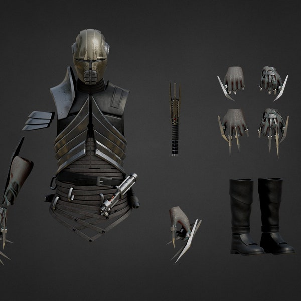 1:12/18/6 Scale Sith Stalker Armor Set Starkiller The Force Unleashed figure Kit Star Wars Black Series