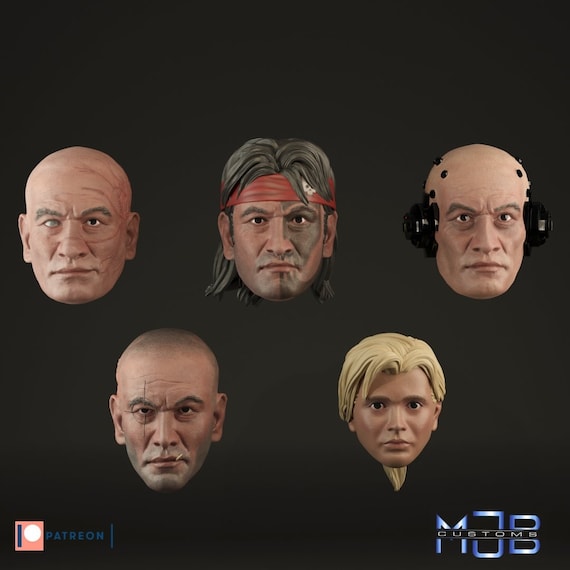 1:12/18/6 The Bad Batch Realistic style Unpainted Headsculpt Star Wars  Black Series