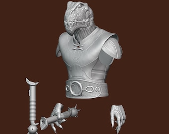 1:12/18/6 Desann Dark Jedi - Jedi Outcast 3D printed Unpainted Headsculpt and Figure kit Star Wars Black Series