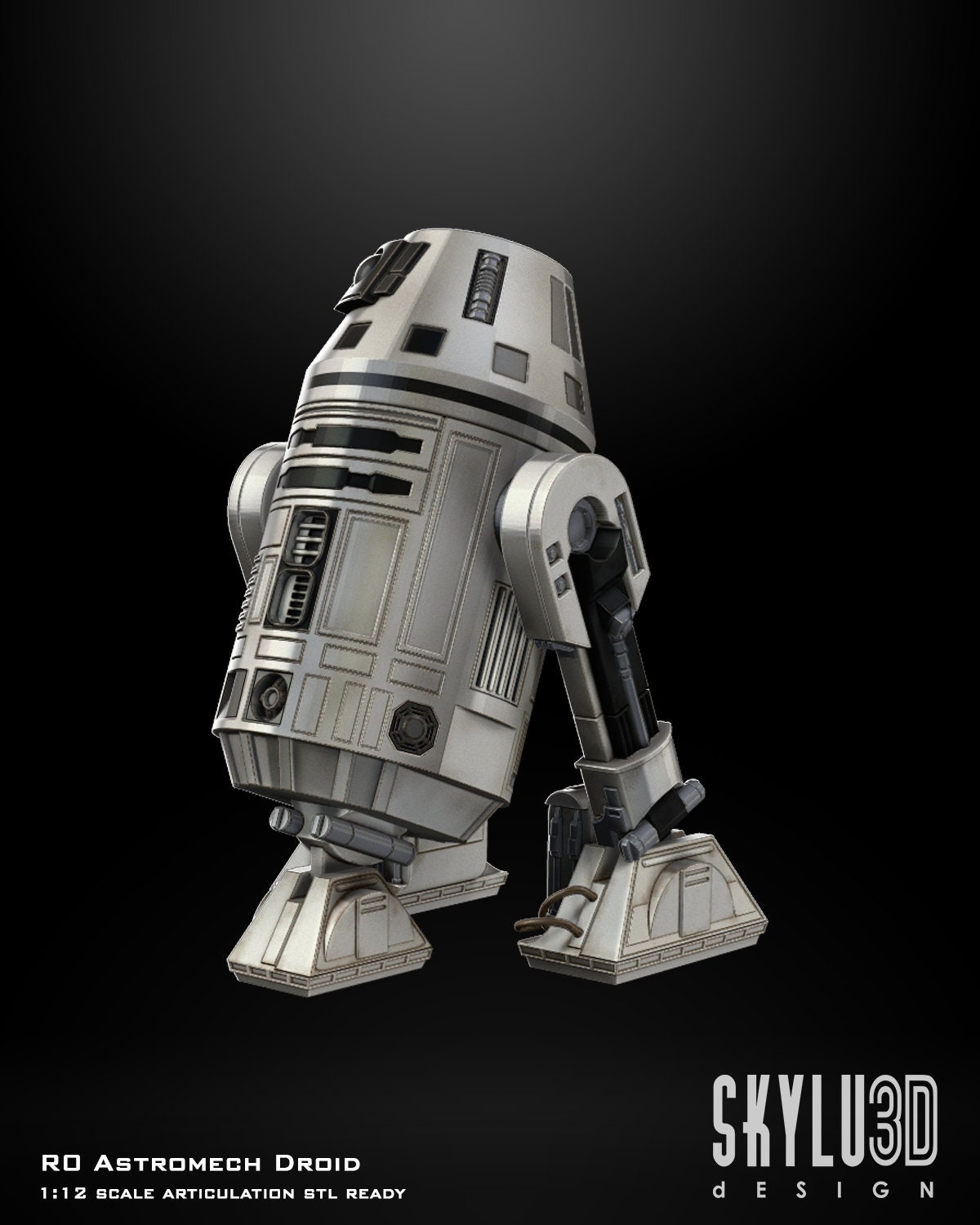 1:12/18/6 Scale R0 Astromech Figure Star Wars Black Series