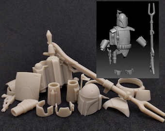 1:12/18/6 Scale Boba Fett Holiday Special Black Series Figure upgrade kit 3D printed