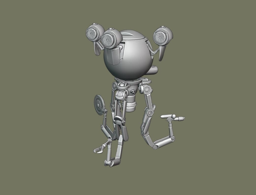 1:12/18/6 scale Fallout 4 "Mr Handy" 3D printed figure kit