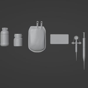 Escala 1:12 Fallout Accessories Pack 2 Stimpak Mentats Suministros médicos Accesorios de figuras impresas en 3D