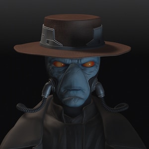 1:12/18/6 Cad Bane Book of Boba Fett Realistic Style 3D printed Nonpainted Headsculpt Star Wars Black Series