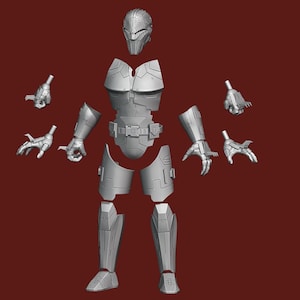 1:12/18/6 Sith Acolyte armor The Old Republic Unpainted 3D printed Headsculpt and Figure kit Star Wars Black Series