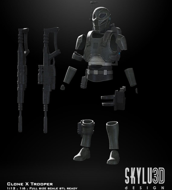 クローンアサシン　cx-2　バッドバッチシーズン3　ブラックシリーズカスタム品 1:12/18/6 Clone X Assassin the Bad Batch Nonpainted Figure