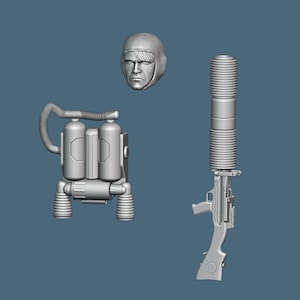 1:12/18/6 Space Stormtrooper set A New Hope Add-on Set Nonpainted Star Wars The Black Series 3D printed figure kit