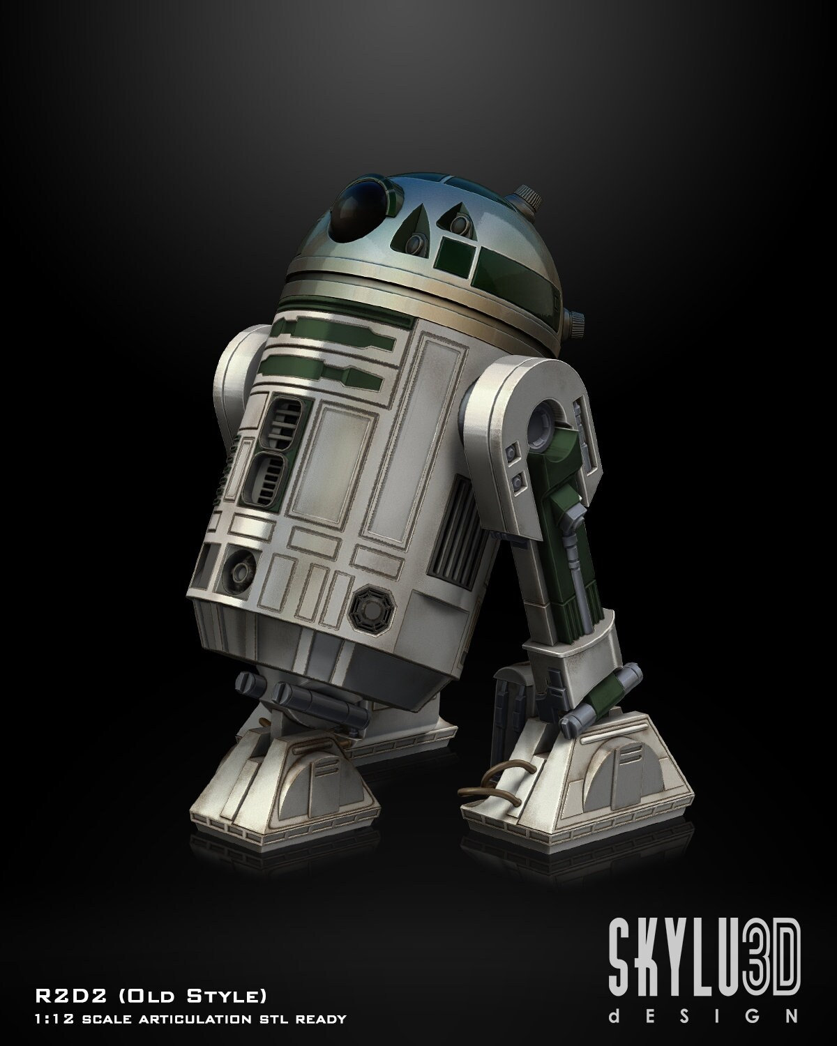 1:12/18 Kenner Styled R2-D2 (ahsoka Astromech) Nonpainted 3D