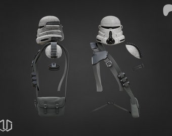 1:12/18 Scale Airborne Trooper Revenge of the Sith Clone figure Kit Star Wars Black Series