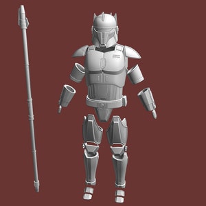 1:12/18/6 Moff Gideon Dark Trooper Mandalorian Armor Unpainted 3D Printed figure kit Star Wars Black Series