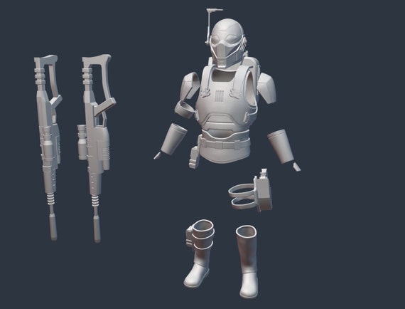 1:12/18/6 Clone X Assassin the Bad Batch Nonpainted Figure