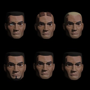 1:12/18/6 Clone Wars Animated Clone Headsculpt non painted Star Wars Black Series