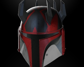 1:12/18/6 Mandalorian Super Commando Unpainted Helmet Star Wars Black Series