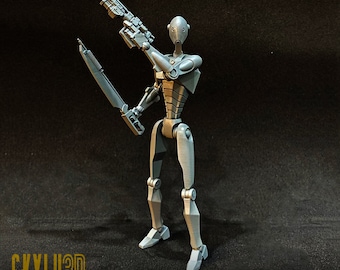 1:12 scale Clone Wars Commando Droid Figure Black Series