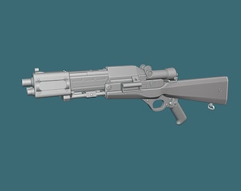 1:12/18/6 Scale TL-50 Blaster Unpainted 3D printed accessory for Star Wars Black Series