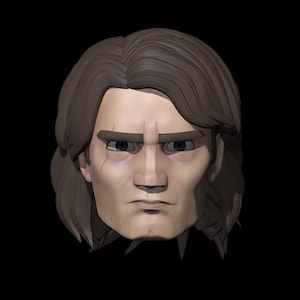 スターウォーズ　アナキン　1\12 フィギュア用　ヘッド　頭 焼けたアナキン・スカイウォーカー・ベイダーの頭部（1:12