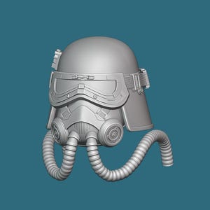 1:12/18/6 Scale Mud Trooper Imperial Helmet Solo Unpainted 3D printed Phase 1.5 Star Wars Black Series